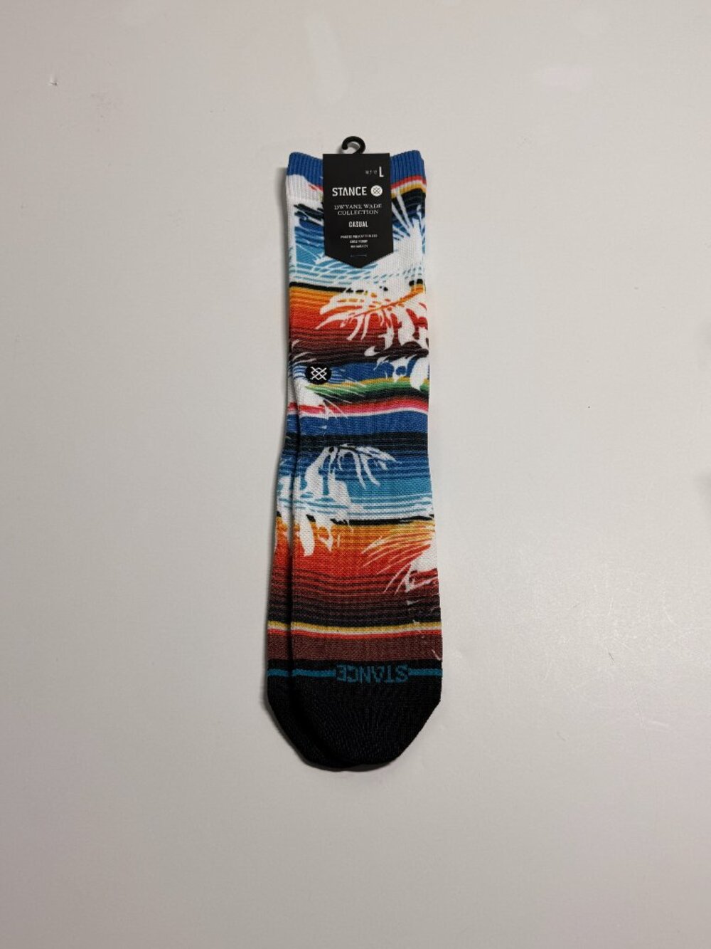 NWT Stance Dwayne Wade Collection - Floral Print - Crew Socks – Large